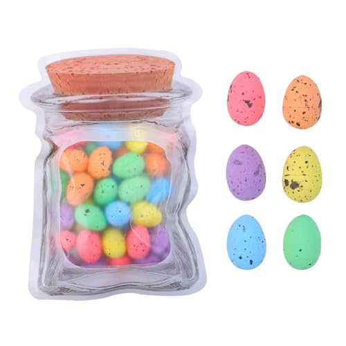 Pack De 40 Huevos Pequeños Huevos Espumosos Moteados Para Festival Decoraciones De Fiesta Y Proyecto Artesanal Creativo