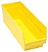 Quantum Storage QSB204YL 20-Pack 6" Hanging Plastic Shelf Bin Storage Containers, 17-7/8" x 6-5/8" x 6", Yellow