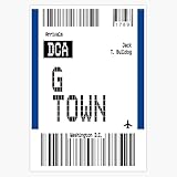 University Bulldog Mascot Boarding Pass Style Design - College Student Campus Life Travel Theme 5' Vinyl Decal Bumper Sticker