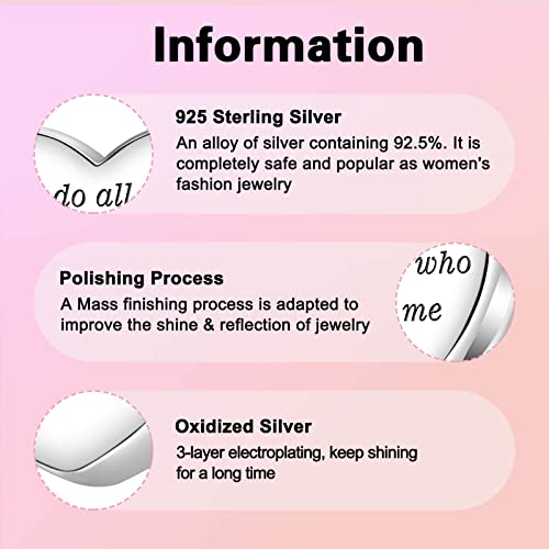 Image of LUXILLA Love You Best Friend Grandma Wife Heart Charm 925 Sterling Silver Charms Fit for Bracelets Necklace Jewelry Gift for Women