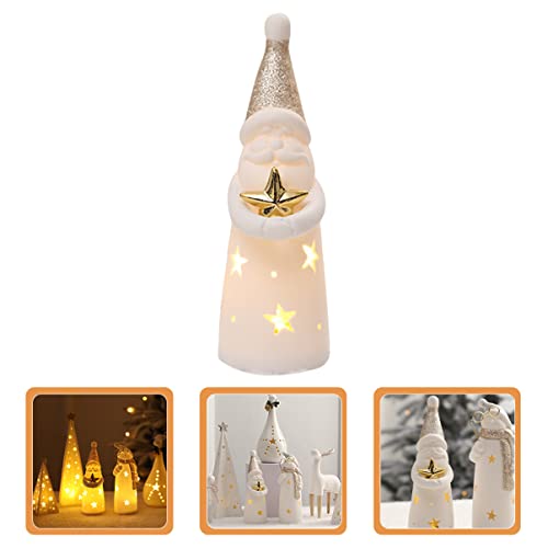 Gnomes de Noël LED céramique sans fil pour table encombrée - 6