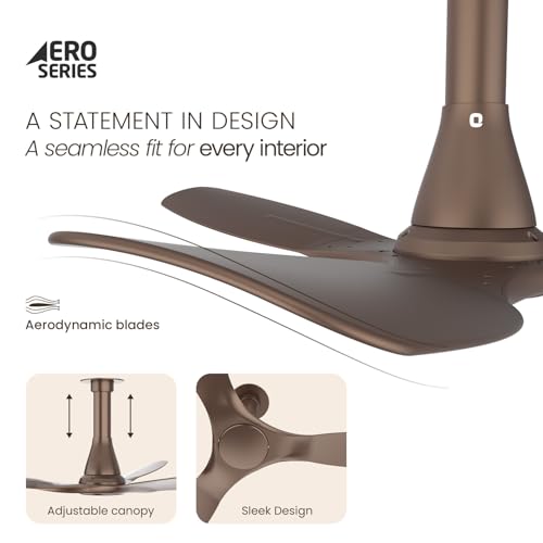 Image of Orient Electric 1200 mm Aerosleek | BLDC energy saving ceiling fan with Remote |BEE 5-star rated | Saves up to 50% on electricity bills | 5 year warranty by Orient | Truffle Brown