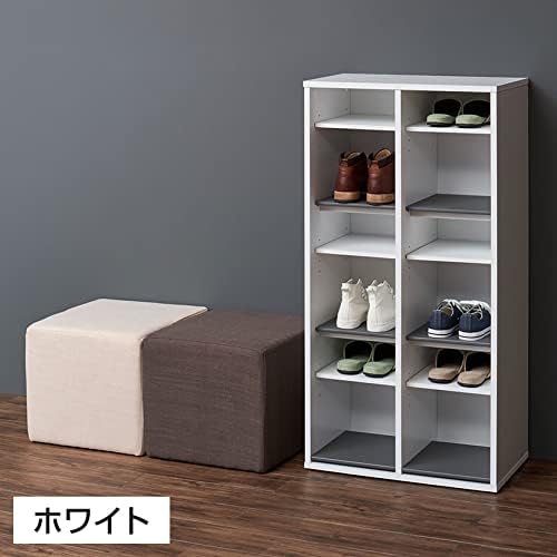 【新品未開封】法人様向け オフィスコム スリッパシューズラック 靴箱 樹脂棚・中棚付 2列3段 6人用 幅607×奥行350×高さ1190mm ダ 毎日履く