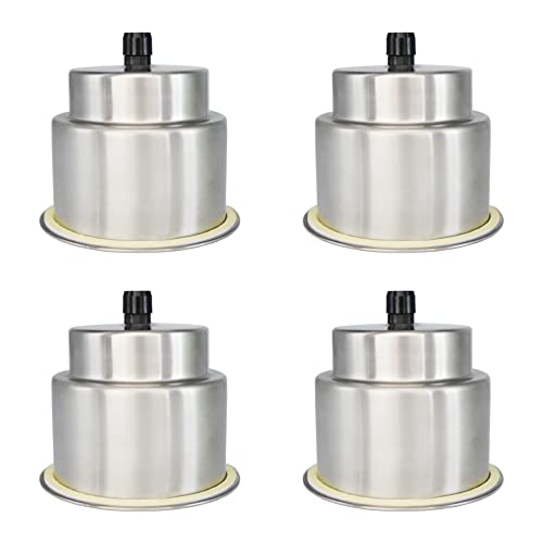 DNB Stainless Steel Cup Holder - 4 PCS Insert Drink Holders with Drain - Marine Boat Accessories