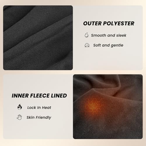 Kelvindra Base Layer Kids - Fleece Lined Skins for Boys Athletic, Warm Football Skins Suit for 4~13 Age, Long Sleeve Top & Bottom Kids Thermal Base Layer Set for Ski Running and Daily Life Black - Image 2