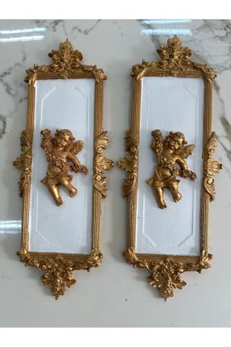 Tableaux muraux anges dorés SODEF duo déco idéal pour offrir