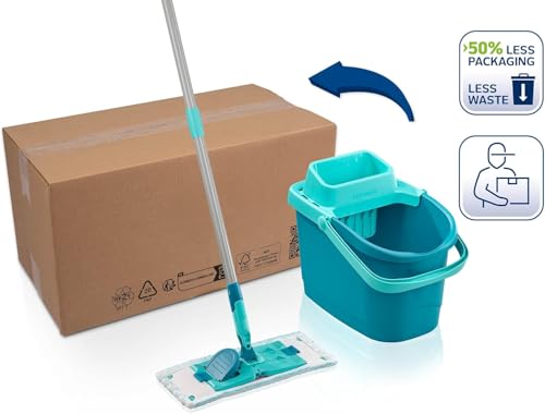 Leifheit Floor Wiper PowerClean M, Highly Effective Cleaning Mop Set, 33 cm wide Floor Mop for All Round Cleaning, Easy Wring Mopping with Steerable Mop Head and Innovative Design to Enhance Cleaning - Image 11