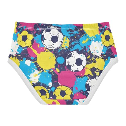 Wusikd Soccer Balls Girls' Underwear Cotton Splashes Girls Briefs Soft Toddler Underwear 2T2
