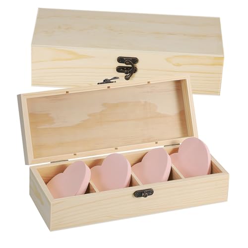 Boîte en bois massif de rangement petit modele pour tri de cartes - 2