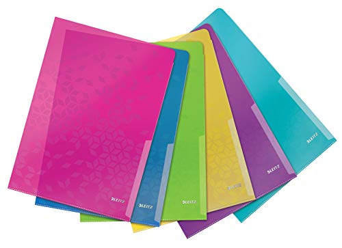 Carpeta de esquina Leitz WOW para evitar arrugas en folios sueltos con 108 unidades surtidas