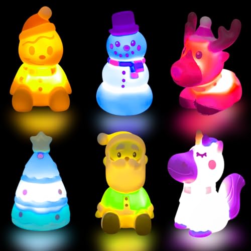 Jofan 6 Pack Light Up Bath Toys