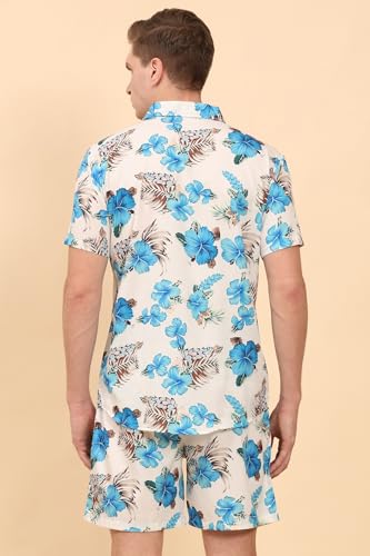 Image of Mens Printed Casual Shirts and Shorts Set Button Down Co-ord Set