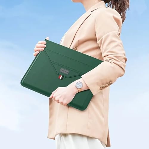 Image of TechTrendz Premium PU Leather Laptop Sleeve Bag for MacBook Laptops iPad Tablet 15.6 /15.4 /16.2 inch Laptop Cover Case for MacBook Neo 13 inch (A18 Pro Chip,2026) A3404 - Brown
