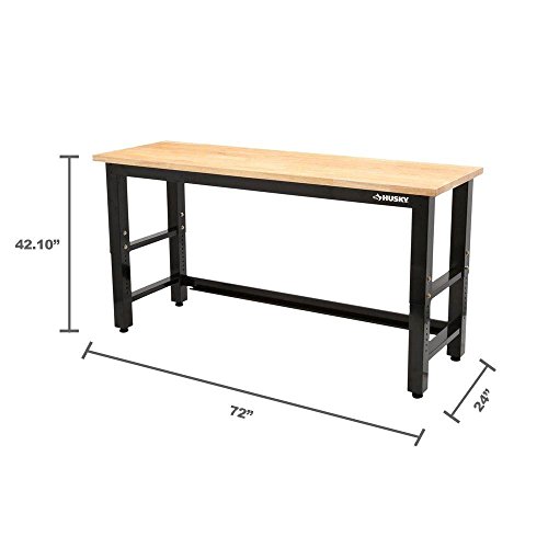 Husky 6 ft. Solid Wood Top Workbench