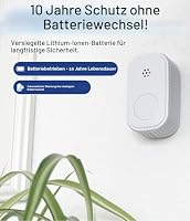 NEMAXX® M10 Mini CO-Warnmelder 1er Set - Kohlenmonoxidmelder für Innenräume mit integrierter Batterie, elektrochemischem Sensor, 10 Jahre Produktlebensdauer, 85 dB Alarm, Test/Silence, EN 50291-1 – Ansicht 5