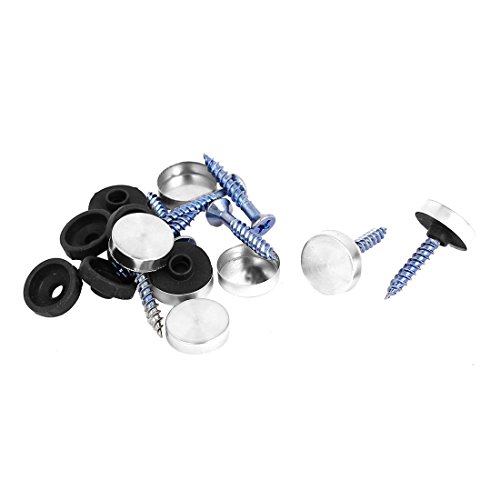 Aexit 14mm Dia Quality Parts Cap Glass Tea Table Decorative Stainless Steel Mirror Nails 8Pcs Model:76as398qo381