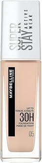 Maybelline New York Super Stay Active Wear, waterproof foundation with high coverage, long-lasting facial make-up, colour: No. 5 Light Beige (Very Light), 1 x 30 ml
