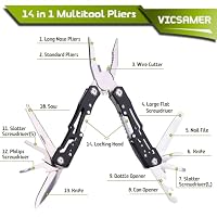 Samest 14 in 1 Multitool Pliers with Safety Lock, Professional Stainless Steel Pocket Knife, Portable Survival Gift for Father,Husband,Boyfriend for Christmas,Birthday,Valentine's,Father's Day — image 3