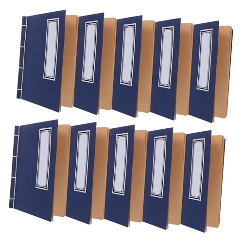 Lot de 10 carnets Kraft à couverture rigide pour notes et croquis