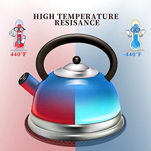 Silicone Trivet Mat, Vituer 4Pcs Trivets For Hot Dishes, Non-Slip & Heat Resistant Kitchen Hot Pads For Countertops & Table, Food Grade Silicone & Bpa Free Kitchen Trivet - (1 Squared + 3 Round) #TOP3