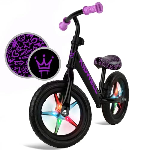 COIL Balance Bike, bicicleta para aprender a andar, bicicleta infantil, ciclista, llanta LED, neumáticos EVA, peso: 2,8 kg, peso máximo 30 kg, a partir de 2 años