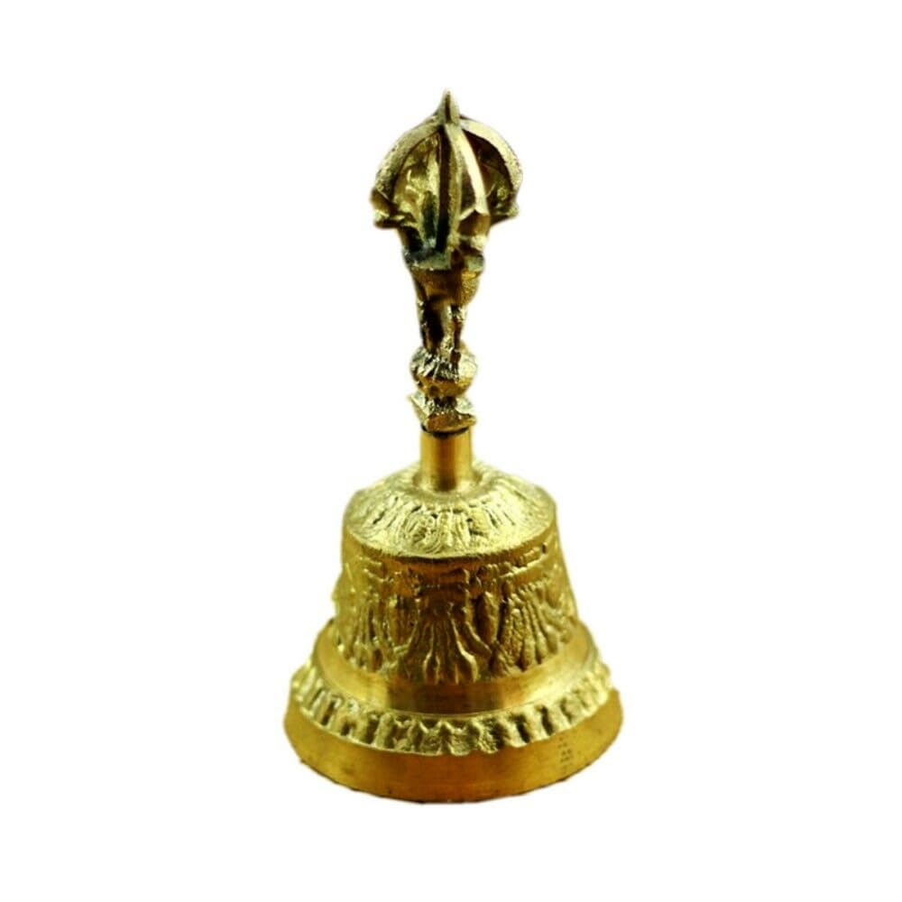 Campana de cobre hecha a mano para meditación tibetana Dorje Vajra Bell