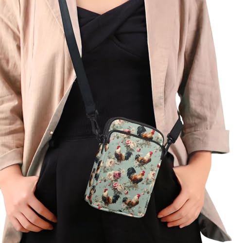 Image of Hawaiian Tribal Small Crossbody Bags for Women Cell Phone Bag Purse, Sea Turtle Zipper Sling Purses Shoulder Bag