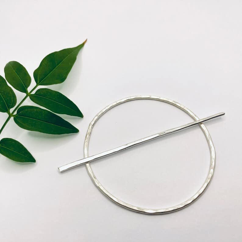 925 Sterling Silver, Sterling Silver Hair Pin, Shawl Pin, Boho Style, Jewelry For Her, Versatile Open Circle Hair Accessory, Hair Jewelry, Pin For Hair, Perfect for summer Hair clip, Gift For Her