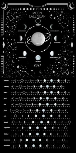 Moon Calendar 2027 Lunar Phases,...
