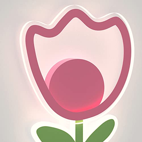 Lámpara de cabecero de flores para habitación de niños luz quitamiedos de pared 15W 6