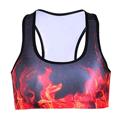 Brassière de yoga imprimée flamme pour femme idéale pour vos séances de fitness en salle