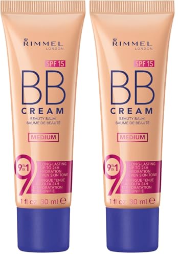 Rimmel London Match Perfection BB Cream Base de Maquillaje Tono 2 Medium - 30 ml (Paquete de 2)