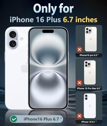 Image of MIDOS Back Cover Compatible with iPhone 16 Plus Soft Silicone 3D Cute Cartoon Full Protective Case for iPhone 16 Plus (Purple)