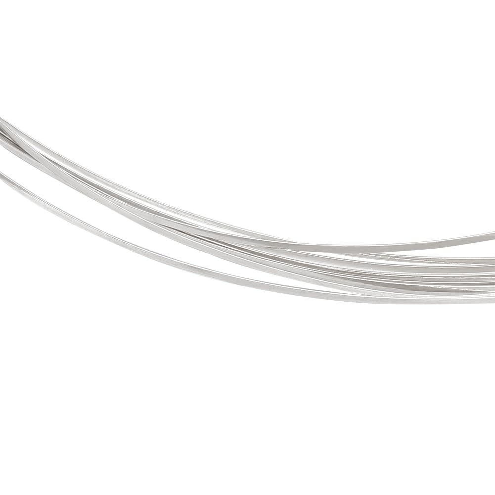 PH PandaHallPH PandaHall 925 Sterling Silver Wire 2m Bezel Strip Wire Flat  Silver Wires 21 Gauge Jewellery Craft Wires for DIY Crafts Jewellery Making