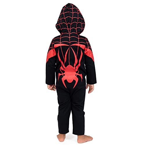 Marvel Spider-Verse Miles Morales Toddler Boys Zip Up Cosplay Coverall 4T - image 3