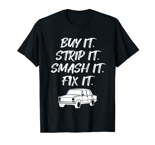 Acheter le bande. Smash It. Fix It. Funny Demolition Derby T-Shirt