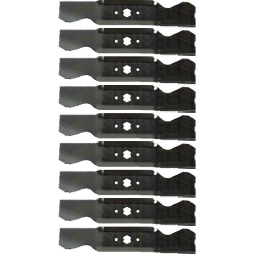 Paquete de 9 cuchillas de repuesto para cortacésped XHT de alta elevación para Mtd/Cub Cadet/White 742-0644 | 16.25" x 3" / H agujero de patrón