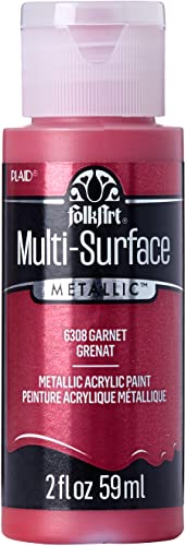 Image of FolkArt Multi-Surface Metallic Paint in Assorted Colors (2 oz), Metallic Garnet