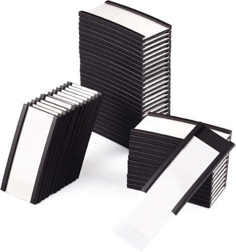 LLPT Magnetische Etikettenhalter | 50 Stück | 25MM x 50MM | Beschreibbare Magnet-Etiketten für Schule Büro Whiteboards Kühlschränke Magnettafeln (MH2150)
