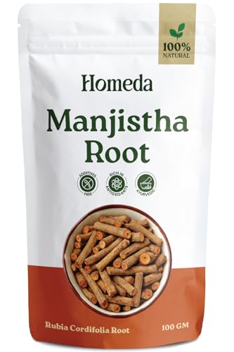 Image of Shudh Online Manjistha Root, Majith Organic, Indian Madder (100 Grams) - Eating, Skin whitening, Face, Hair - Manjishtha, Manjishta, Manjishta, Manjista