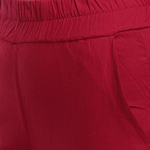 Image of Plus Size Slub Lycra Trouser Cigarette(Pencil) Pants Sizes(26 to 44)