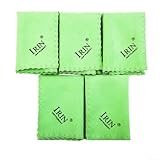 ZYWUOY Paquete de 5 paños de microfibra suave para limpiar instrumentos musicales como guitarra y violín (verde)