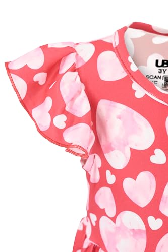 Image of Unique Baby Girls' Short Sleeve Everyday Printed Dresses for Kid and Toddler, Sizes 2T-12Y