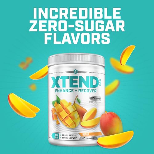 Image of Xtend EAA + BCAA Powder for Muscle Recovery & Lean Muscle Growth, 9 Essential Amino Acids for Intra Workout or Post Workout Recovery, 10g EAAs Per 2 Servings, Mango 40 Servings