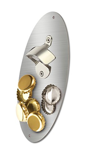 KOVOT Magnetic Bottle Opener With Magnetic Cap Catcher - 10" x 5"