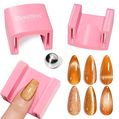 Beetles Cat Eye Magnet for Nails, U-Shaped Tool with Magnetic Bead