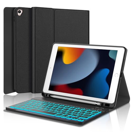 SENGBIRCH Teclado iPad 9 generación - Funda Teclado para iPad 9a/8a/7a generación 10.2''...