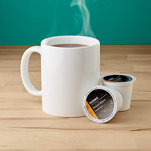 Image of Amazon Brand - Solimo Medium Dark Roast Coffee Pods, House Blend, Compatible with Keurig 2.0 K-Cup Brewers, 100 Count