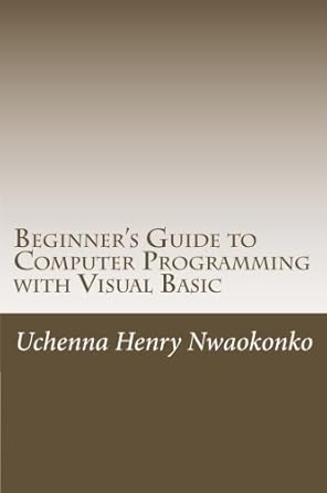 Beginner's Guide to Computer Programming With Visual Basic | Amazon.com.br