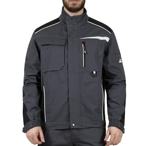 BWOLF Daytona Arbeitsjacke Herren Stretch Arbeitsjacken Herren Arbeitskleidung Männer mit Spandex und vielen Taschen (DE/NL/SE/PL, Alphanumerisch, XL, Regular, Regular, Grau/Schwarz)